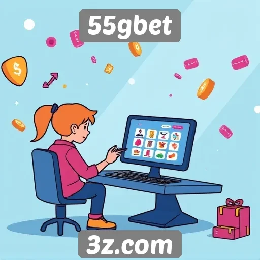 Interatividade do usuário na plataforma 55gbet